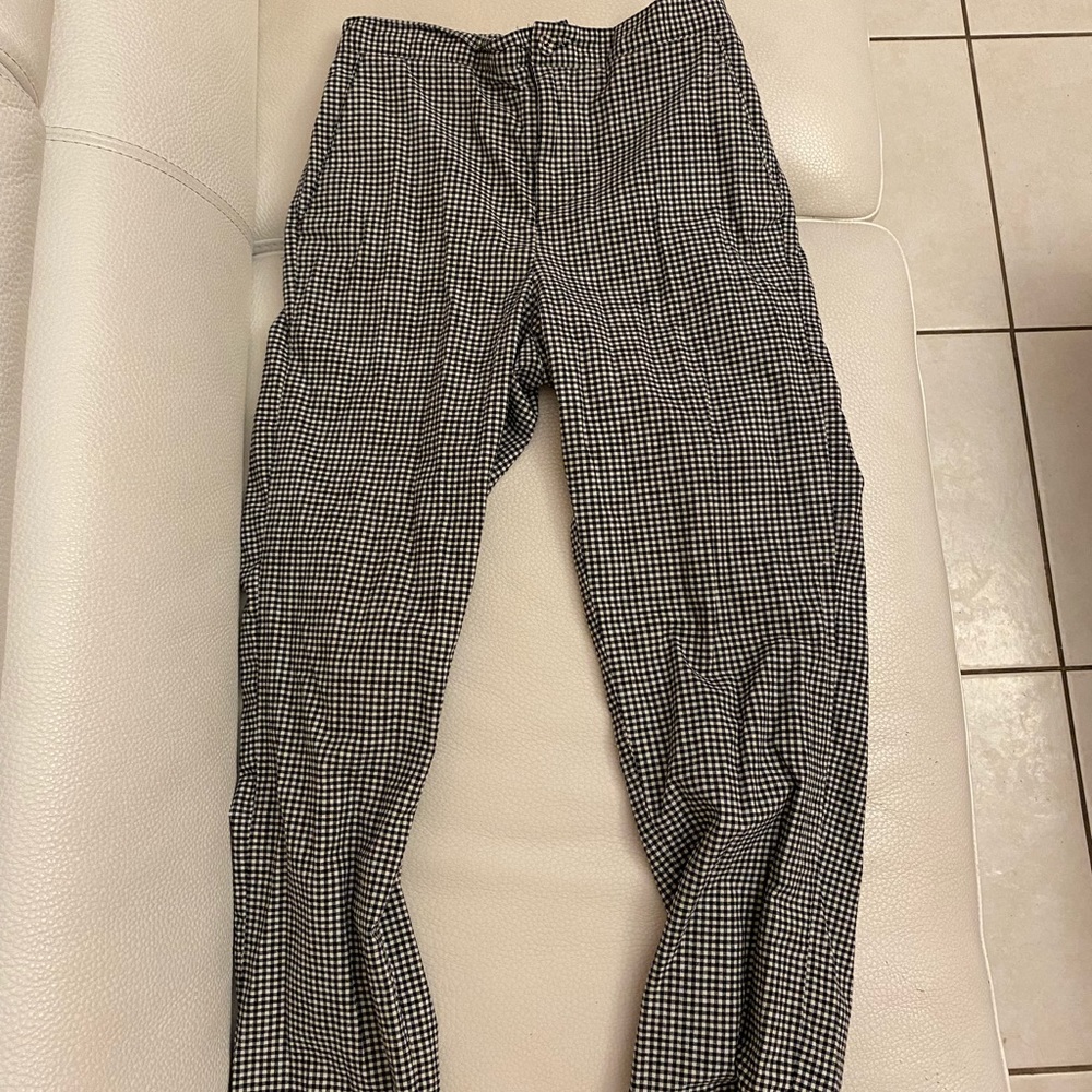 Black and white checkered pants size Medium